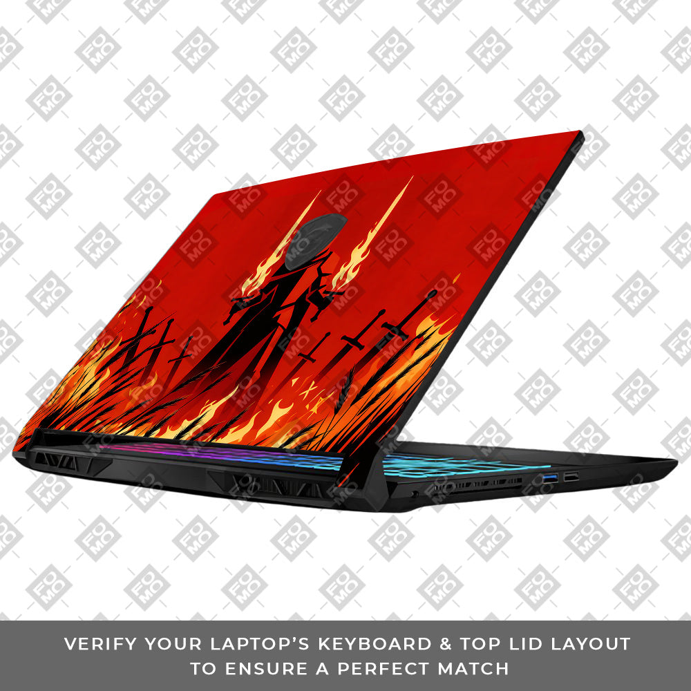 Knight of Flames MSI Katana 15 B13V 3D Laptop Skin