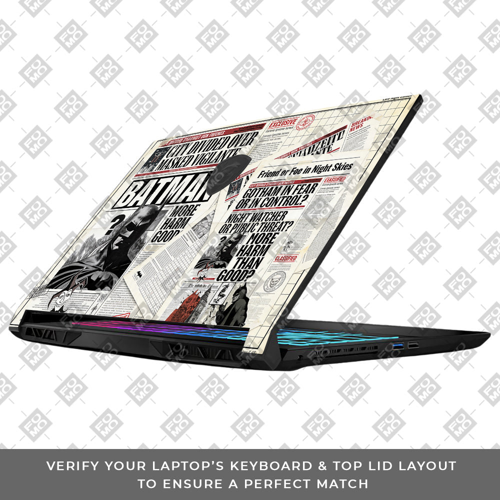 Batman Gotham’s Legacy MSI Katana 15 B13V 3D Laptop Skin