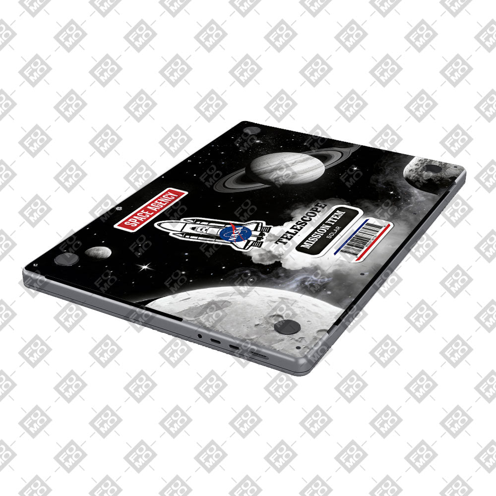 Space Mission NASA MacBook Air 13 M2 2022 3D Laptop Skin