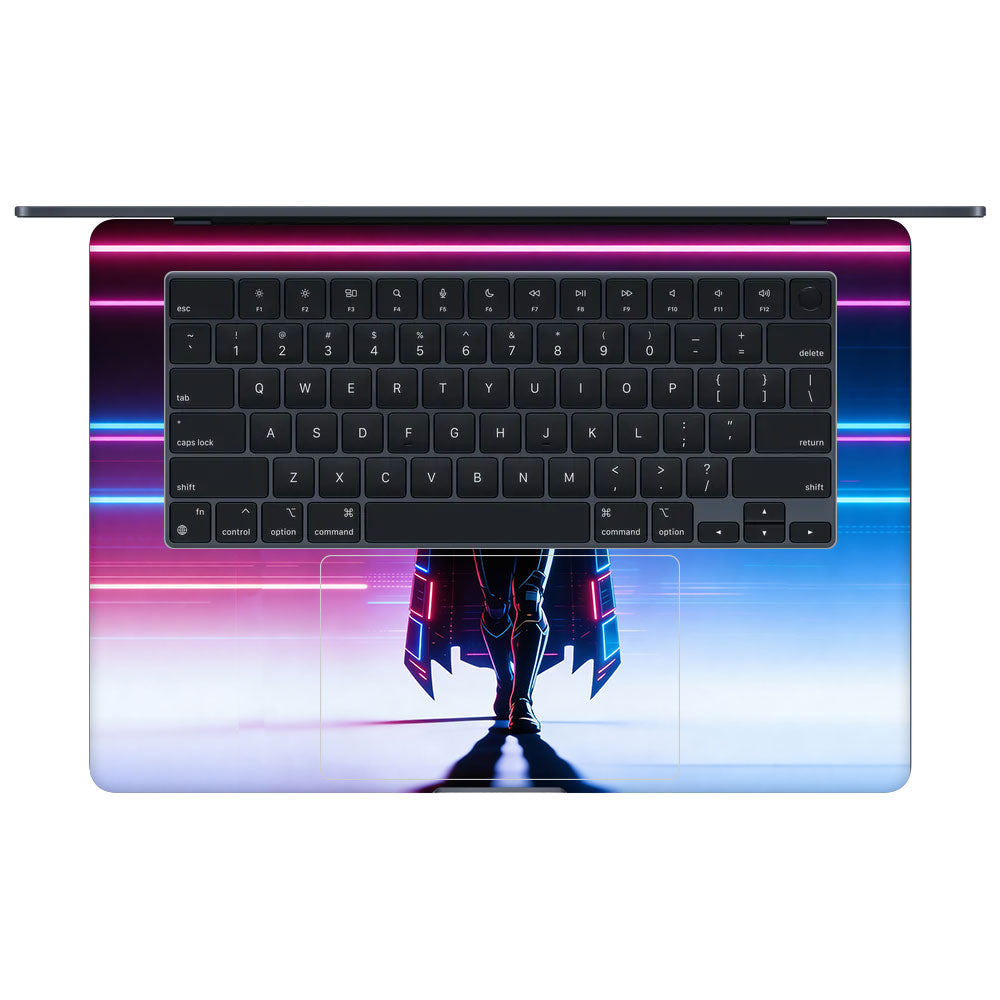 Superhero Neon Streaks MacBook Air 15 M2 2023 3D Laptop Skin