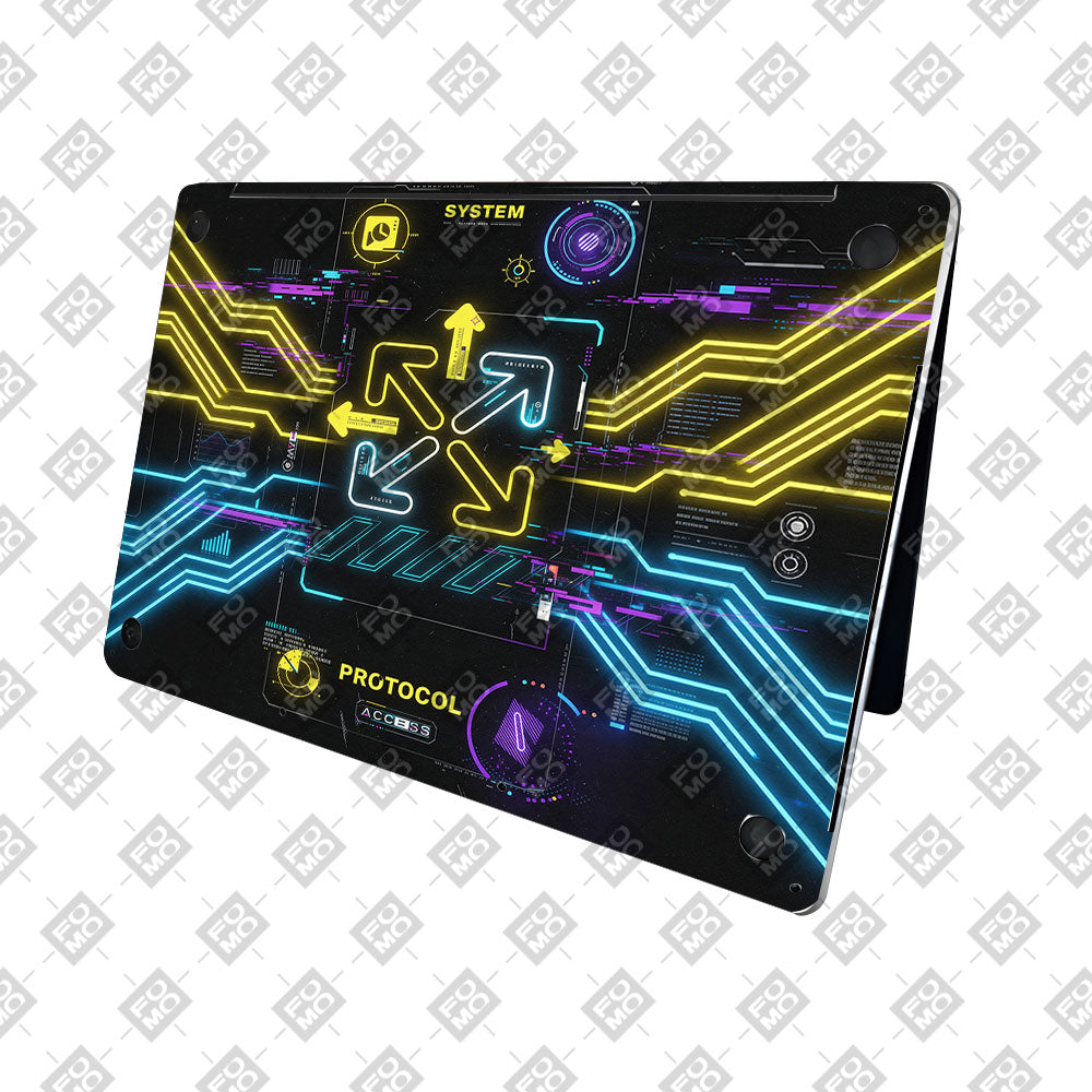 System Protocol MacBook Neo 3D Laptop Skin
