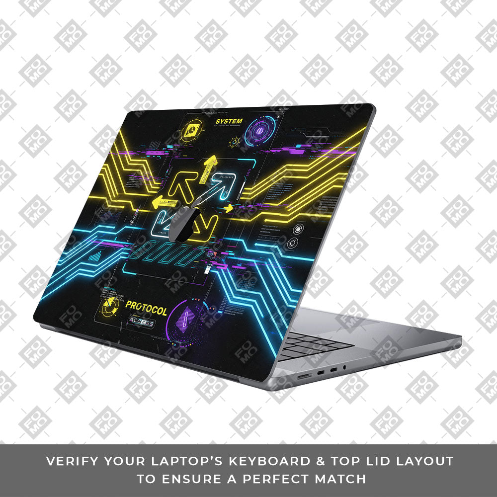 System Protocol MacBook Pro 13 Intel 2020 3D Laptop Skin