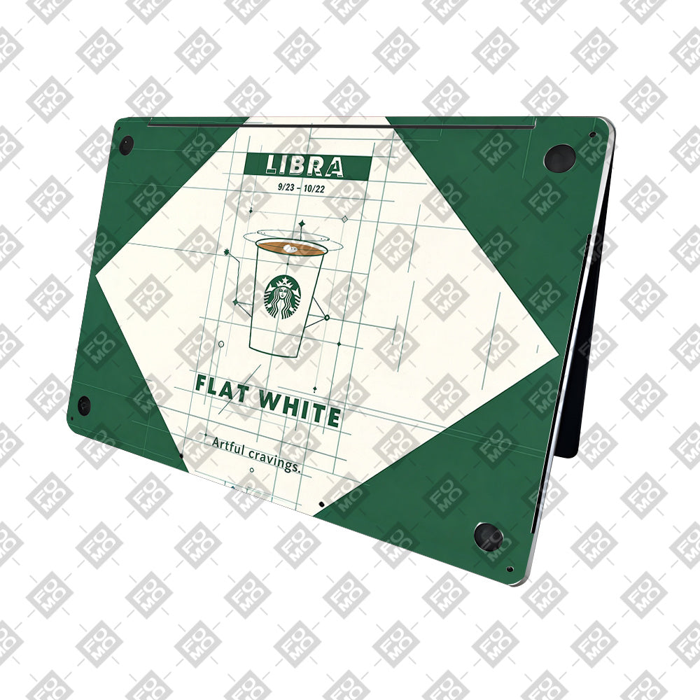 Libra Flat White MacBook Neo 13 3D Laptop Skin
