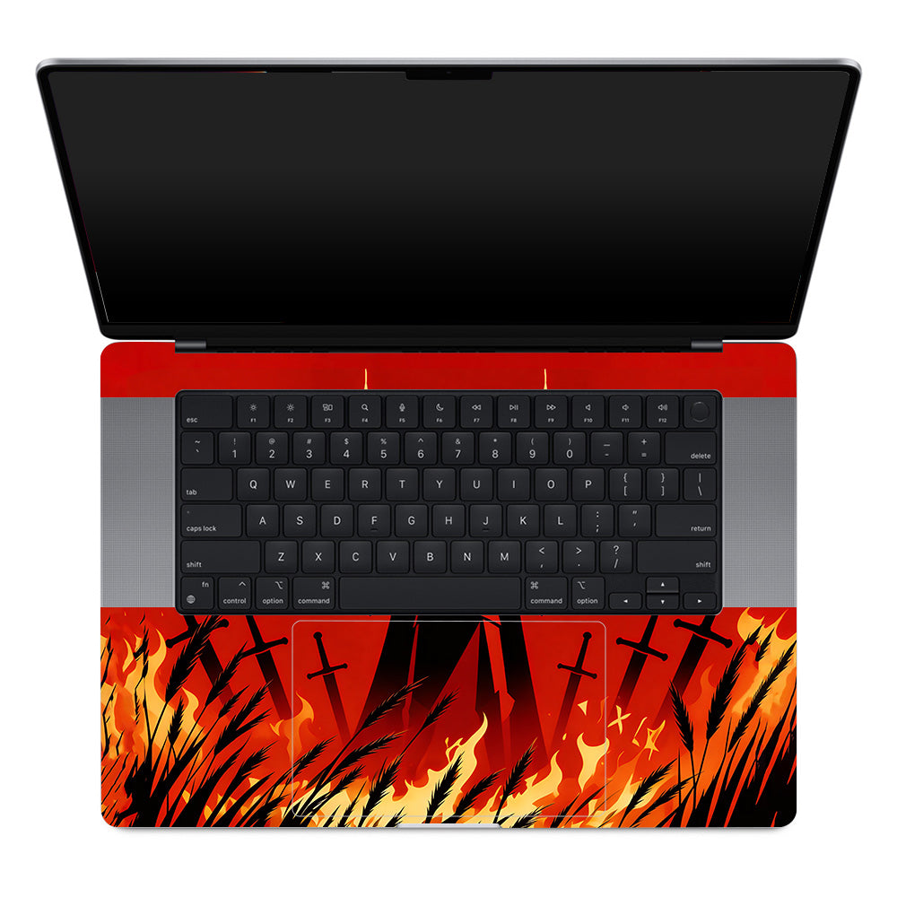 Knight of Flames MacBook Pro 16 M1, M2, M3, M4 2021-2024 3D Laptop Skin