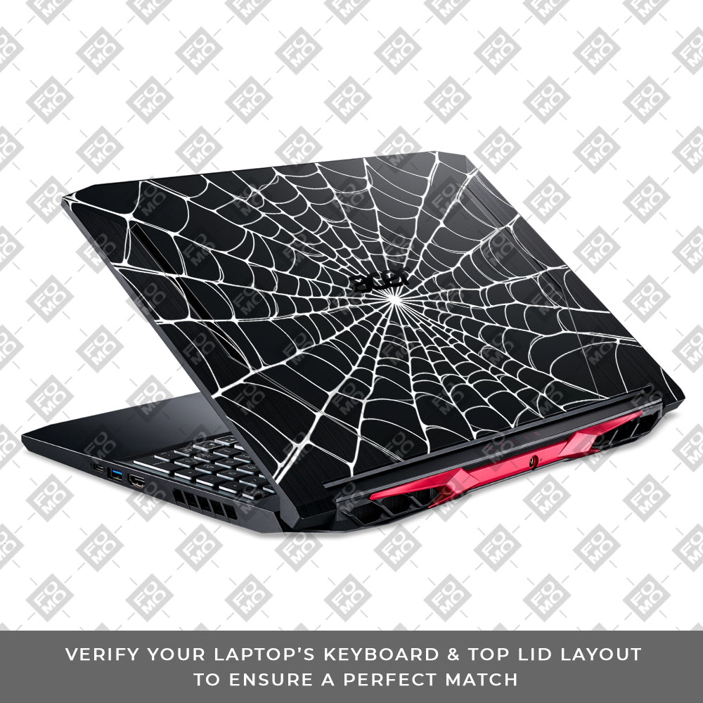 Transparent Spider Web Vortex Acer Nitro 5 AN515 44, 56 Laptop Skin
