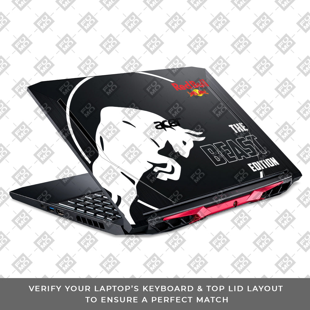 Transparent Red Bull Energy Acer Nitro 5 AN515 44, 56 Laptop Skin