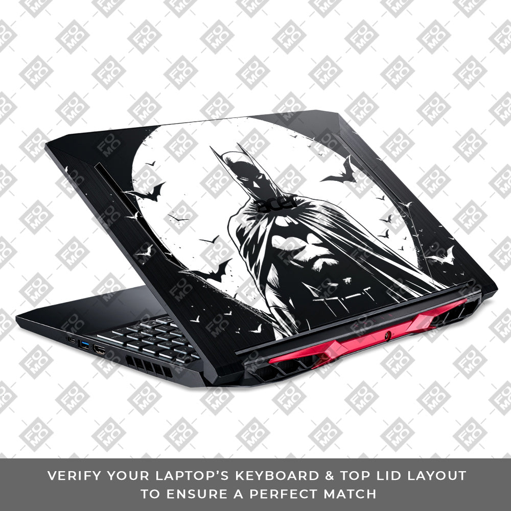 Transparent Dark Knight Moon Rise Acer Nitro 5 AN515 44, 56 Laptop Skin