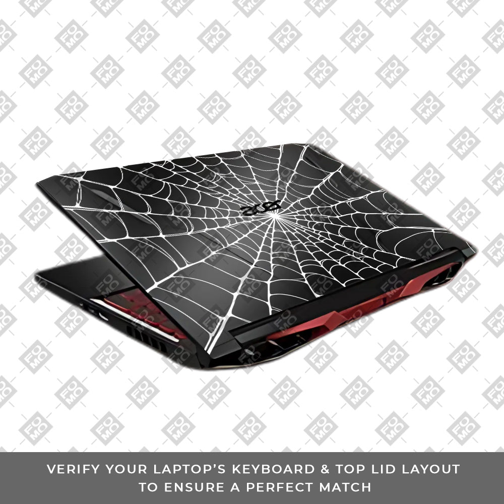 Transparent Spider Web Vortex Acer Nitro 5 AN515 45, 55, 57 Laptop Skin