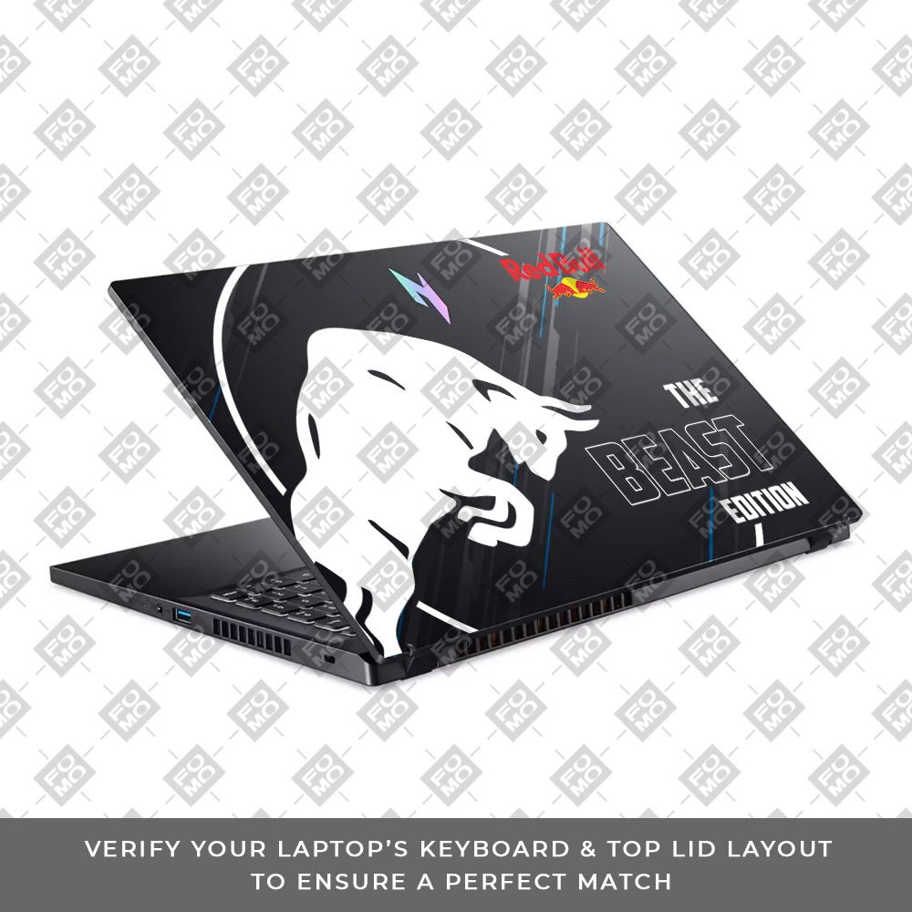 Transparent Red Bull Energy Acer Nitro V ANV15 51 55CA Laptop Skin