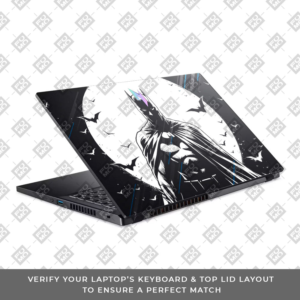 Transparent Dark Knight Moon Rise Acer Nitro V ANV15 51 55CA Laptop Skin