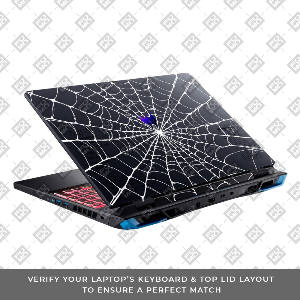 Transparent Spider Web Vortex Acer Predator Helios Neo 16 N22Q22B Laptop Skin