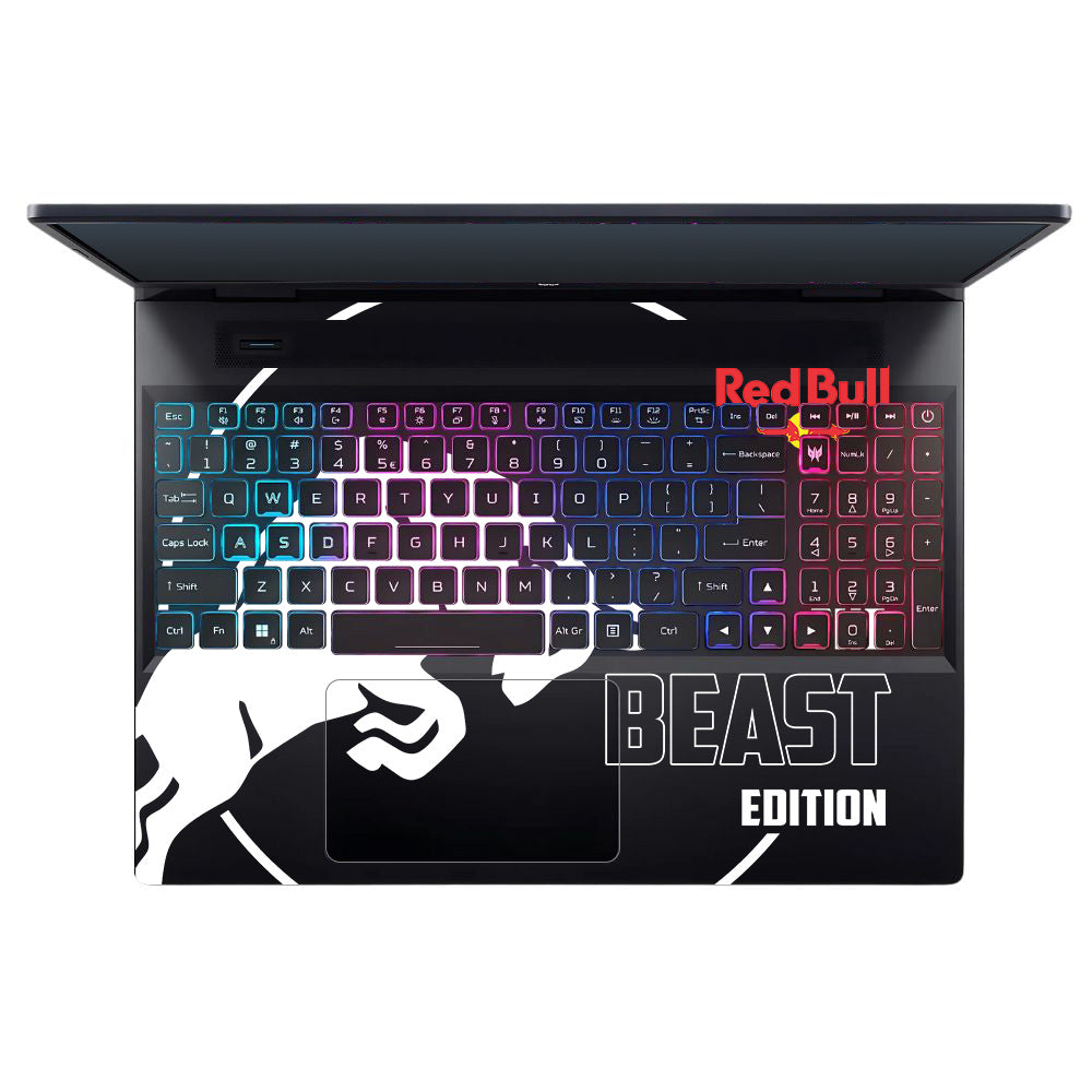 Transparent Red Bull Energy Acer Predator Helios Neo 16 N22Q22B Laptop Skin