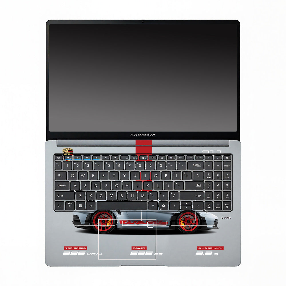 Transparent Porsche 911 Performance Asus ExpertBook P1503 Laptop Skin