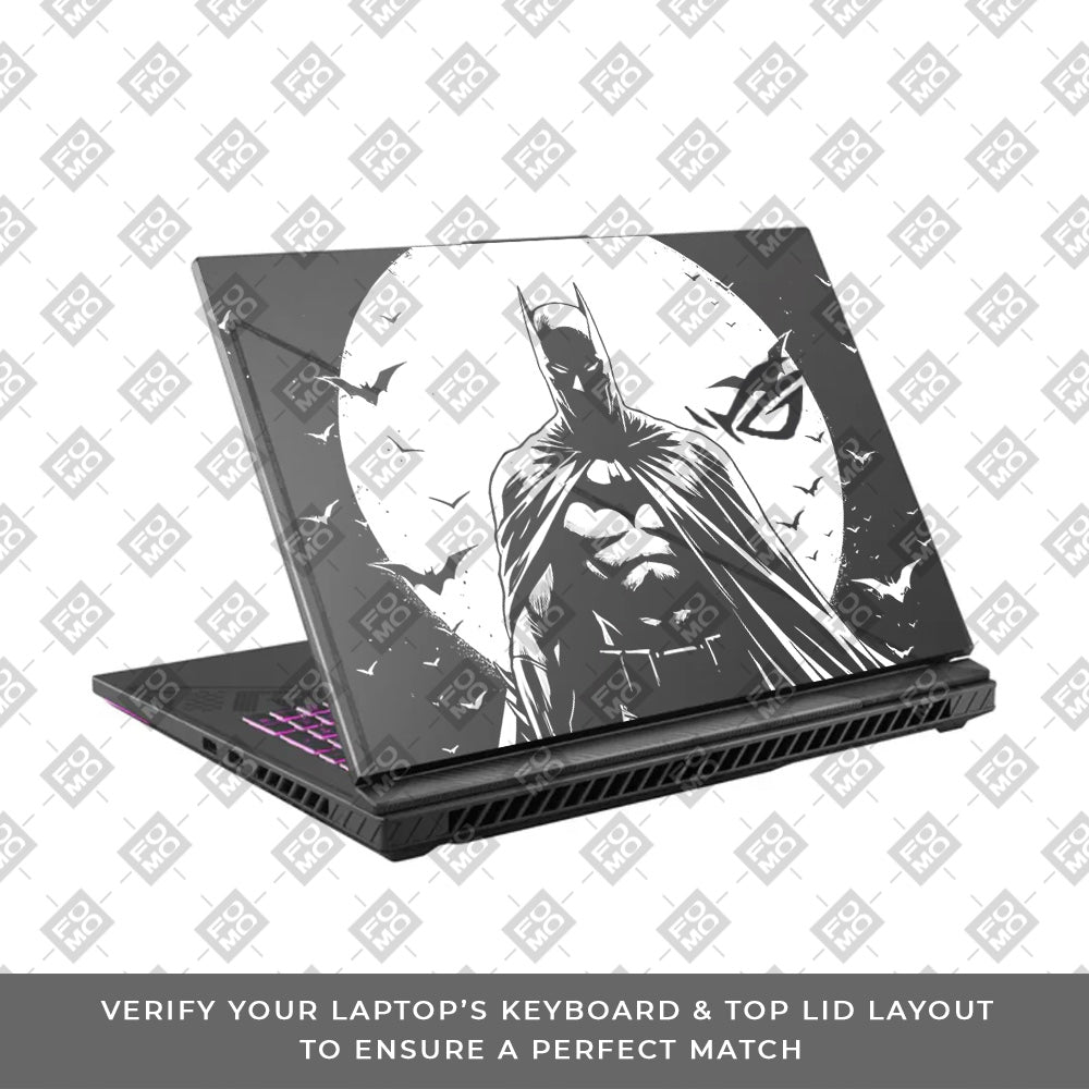 Transparent Dark Knight Moon Rise Asus ROG Strix G16 G614J Laptop Skin