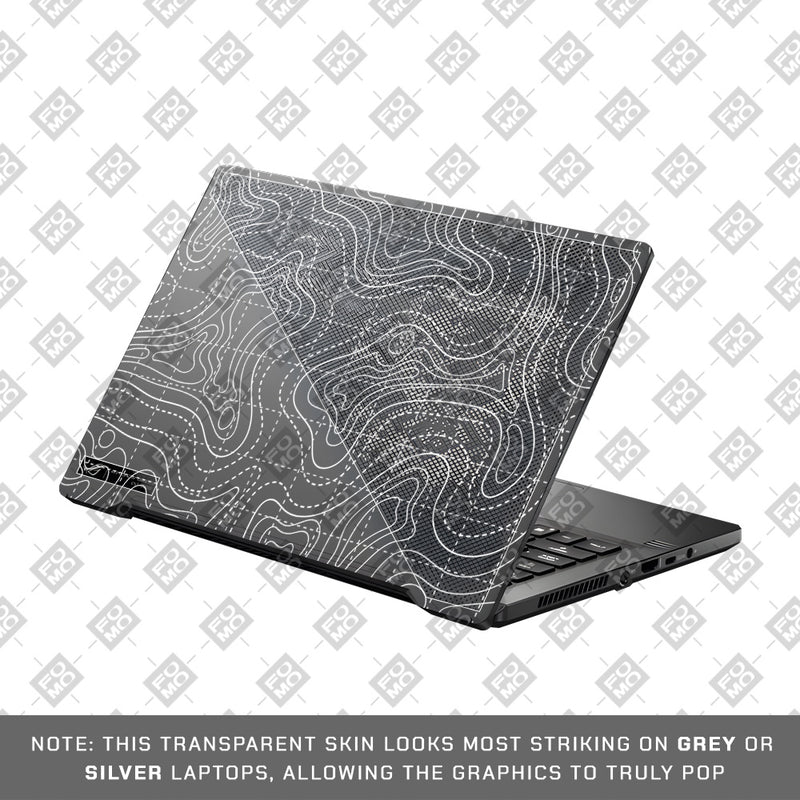 Transparent Abstract Contour Grid Lines Asus ROG Zephyrus G14 GA401 La