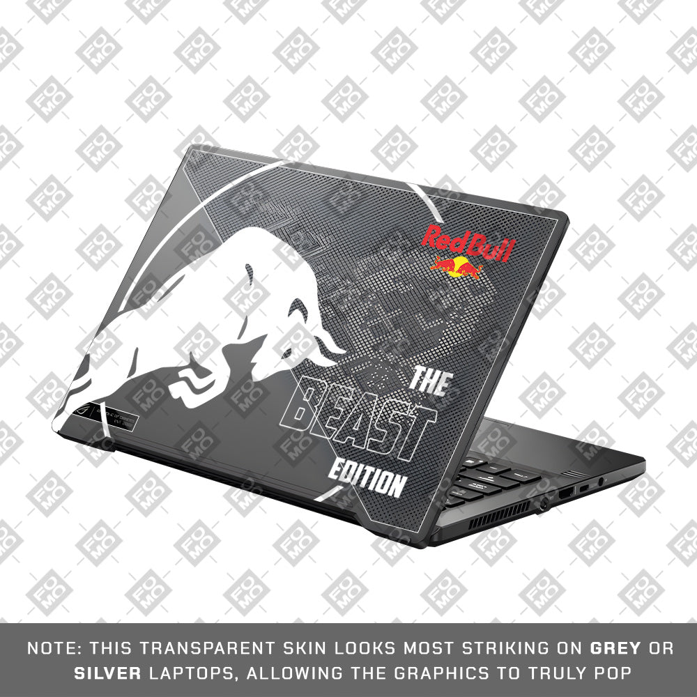 Transparent Red Bull Energy Asus ROG Zephyrus G14 GA401 Laptop Skin