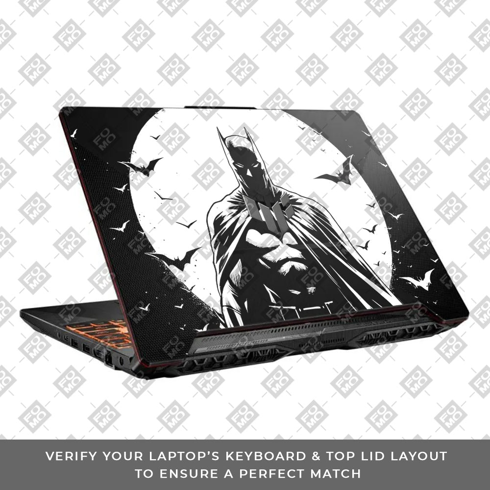 Transparent Dark Knight Moon Rise Asus TUF F15 FX506 & A15 FA506 Laptop Skin