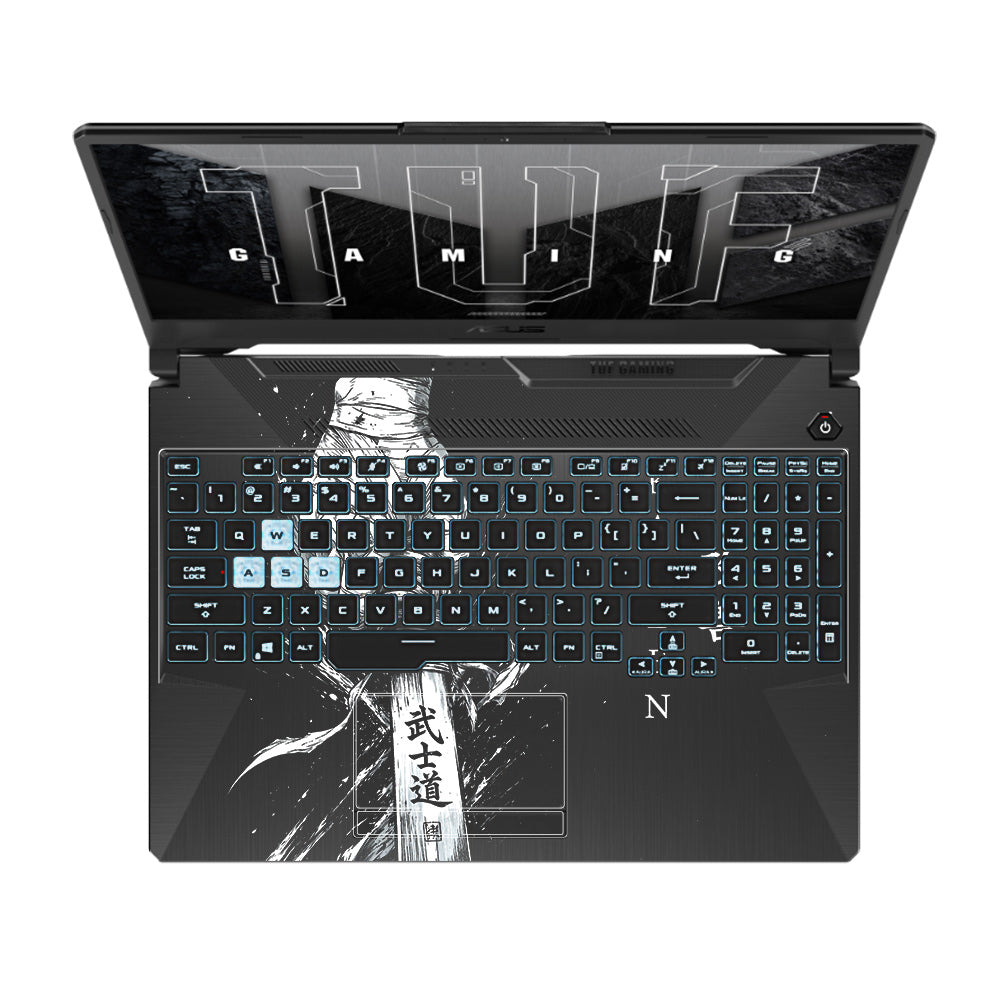 Transparent Kaizen Samurai Sword Asus TUF F15 FX506 & A15 FA506 Laptop Skin