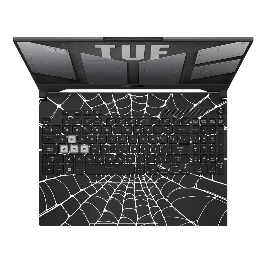 Transparent Spider Web Vortex Asus TUF F15 FX507 & A15 FA507 Laptop Skin