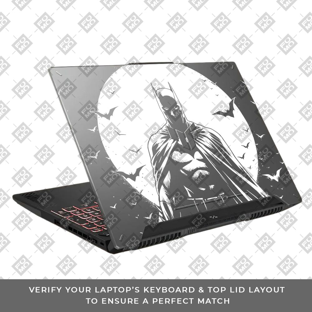 Transparent Dark Knight Moon Rise Asus TUF F15 FX507 & A15 FA507 Laptop Skin