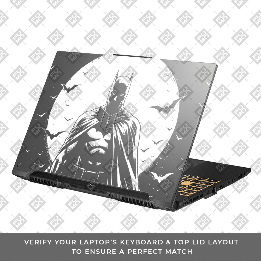 Transparent Dark Knight Moon Rise Asus TUF Gaming F16 and TUF Gaming A16 Laptop Skin