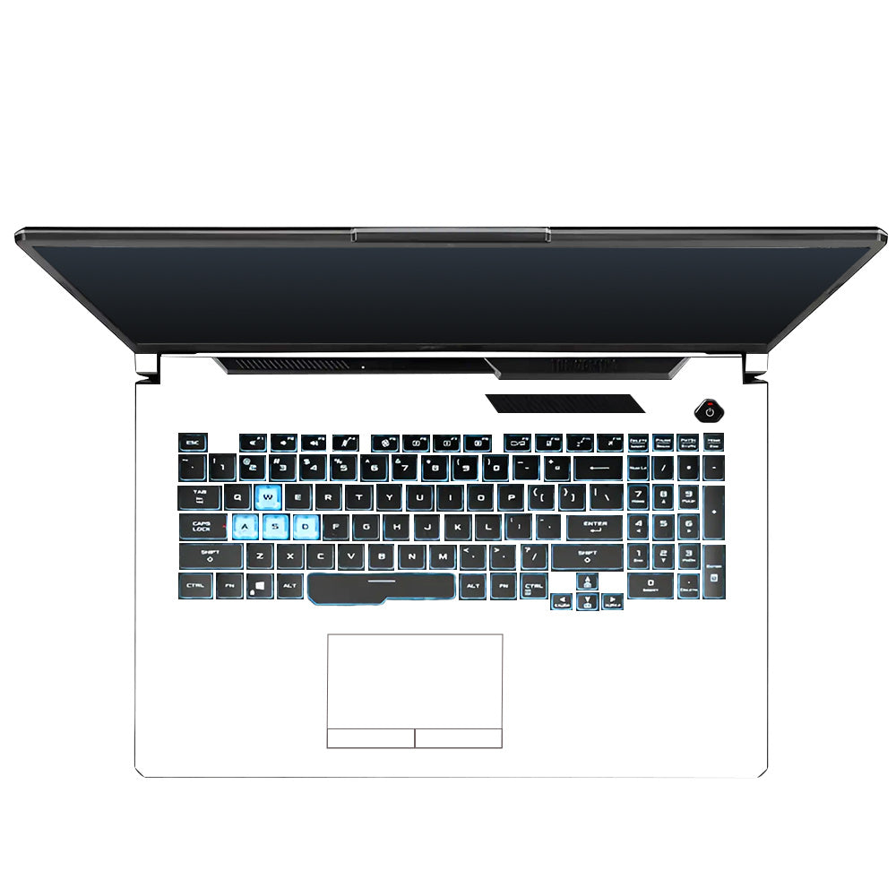 Transparent Abstract Contour Grid Lines Asus TUF Gaming F17 FX706 Laptop Skin