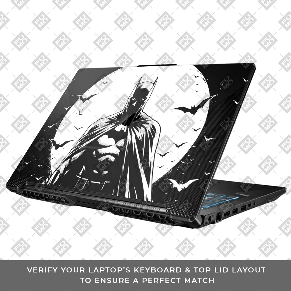 Transparent Dark Knight Moon Rise Asus TUF Gaming F17 FX706 Laptop Skin
