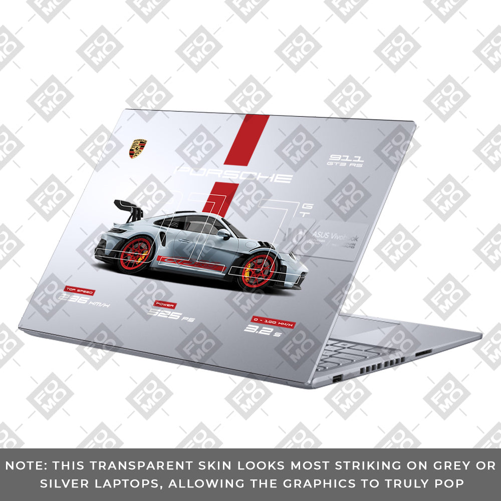 Transparent Porsche 911 Performance Asus Vivobook 16 X1605V Laptop Skin
