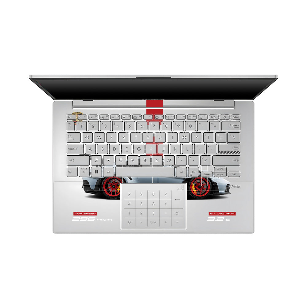 Transparent Porsche 911 Performance Asus Vivobook 16X M1603QA Laptop Skin