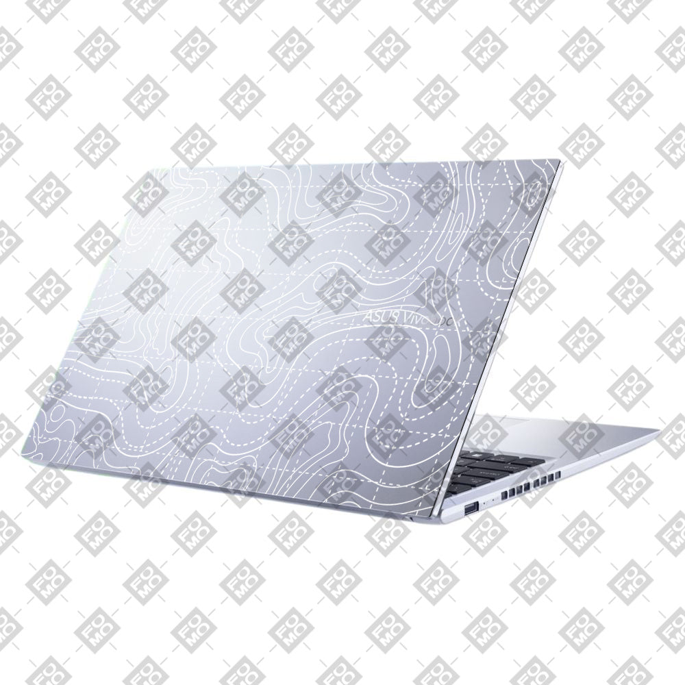 Transparent Abstract Contour Grid Lines Asus VivoBook 15 X1502VA Laptop Skin