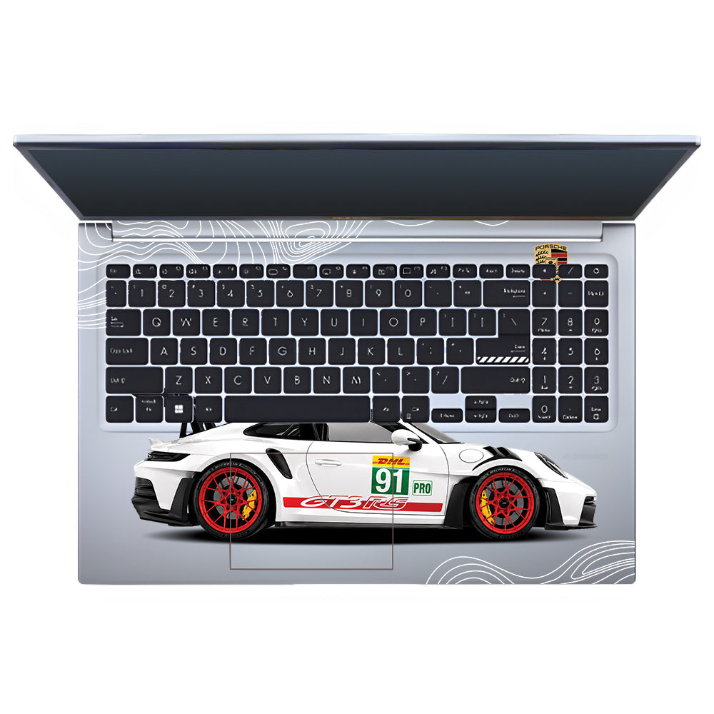 Transparent Porsche GT3 RS Power Asus Vivobook 15 X1502ZA Laptop Skin