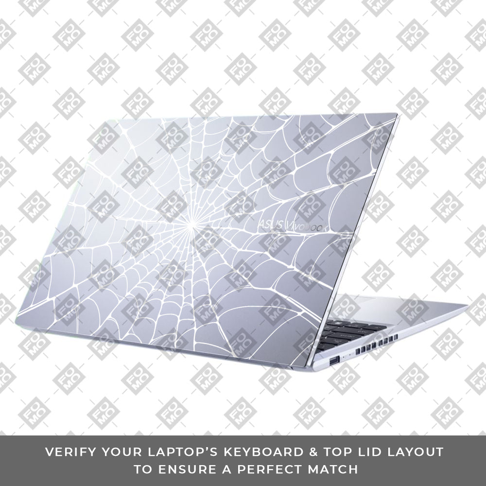 Transparent Spider Web Vortex Asus Vivobook 15 X1502ZA Laptop Skin