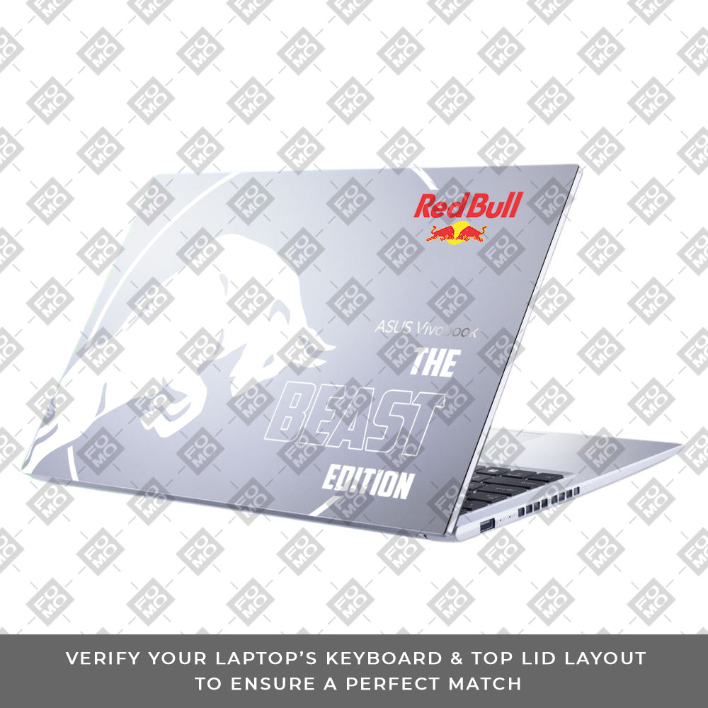 Transparent Red Bull Energy Asus Vivobook 15 X1502ZA Laptop Skin