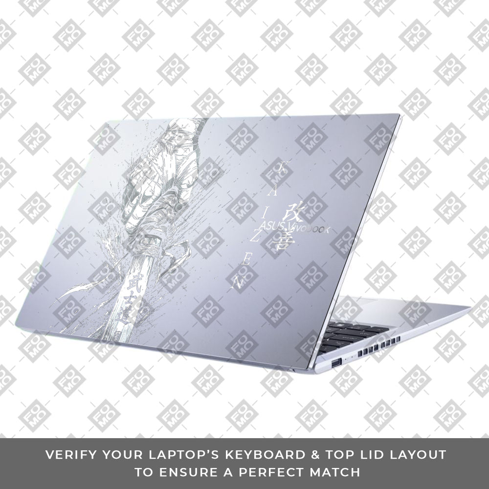 Transparent Kaizen Samurai Sword Asus Vivobook 15 X1502ZA Laptop Skin