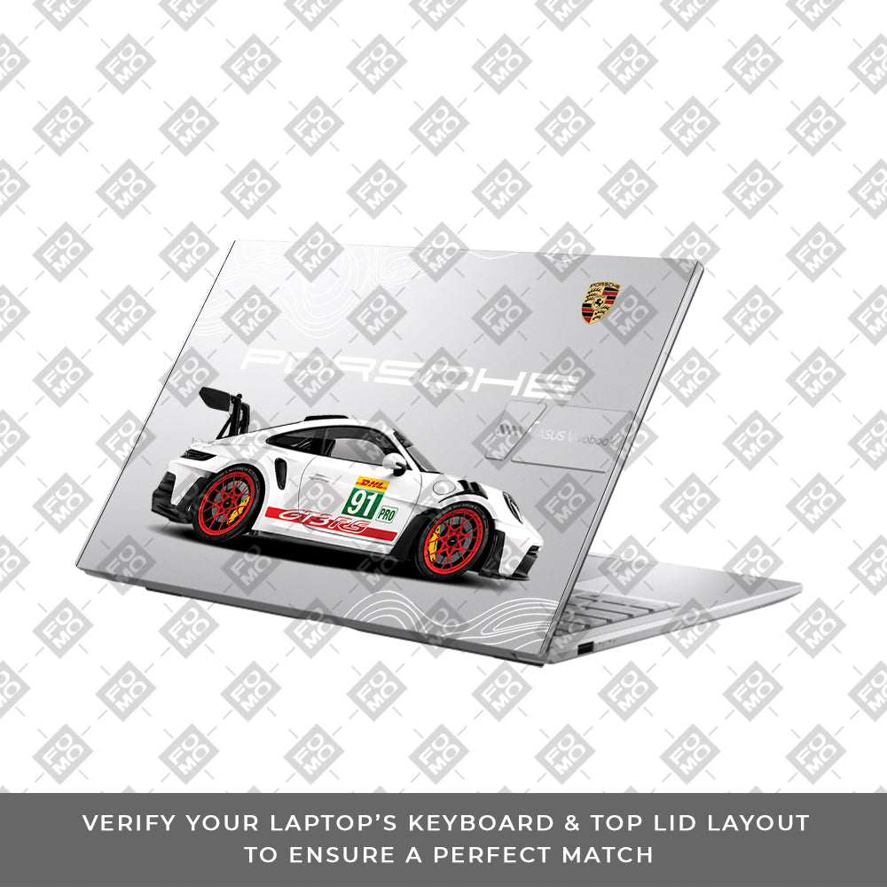 Transparent Porsche GT3 RS Power Asus VivoBook 15 X1504VA Laptop Skin