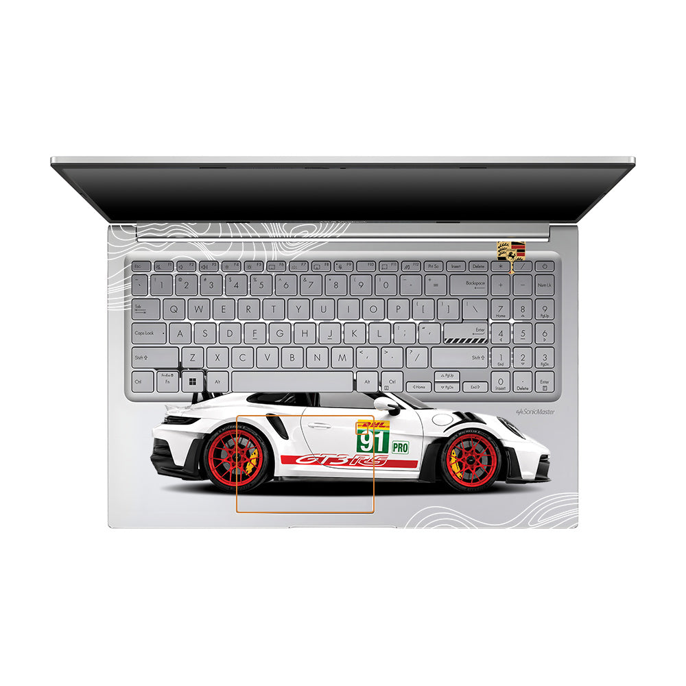 Transparent Porsche GT3 RS Power Asus VivoBook 15 X1504VA Laptop Skin