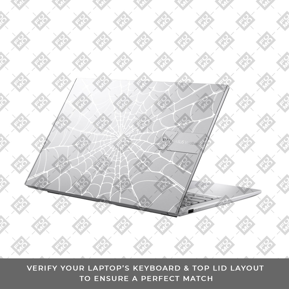Transparent Spider Web Vortex Asus VivoBook 15 X1504VA Laptop Skin