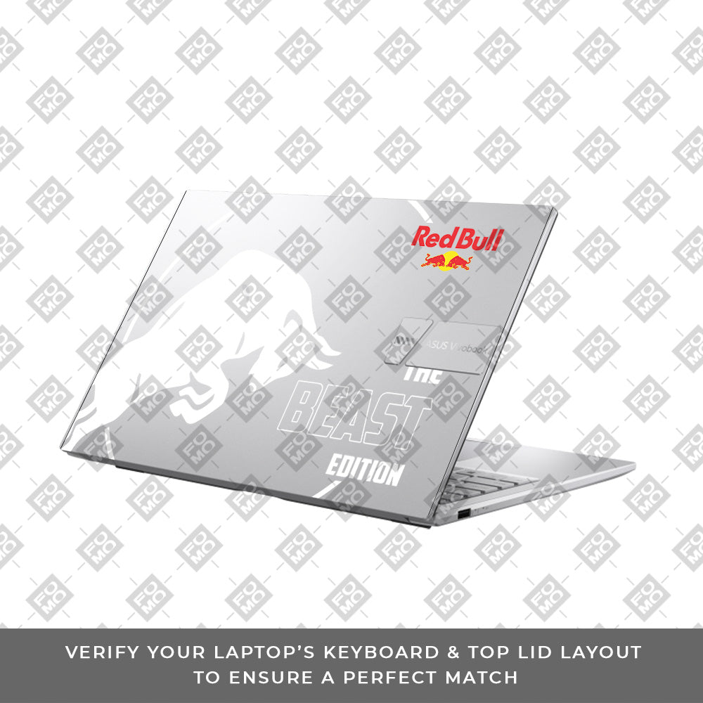 Transparent Red Bull Energy Asus VivoBook 15 X1504VA Laptop Skin