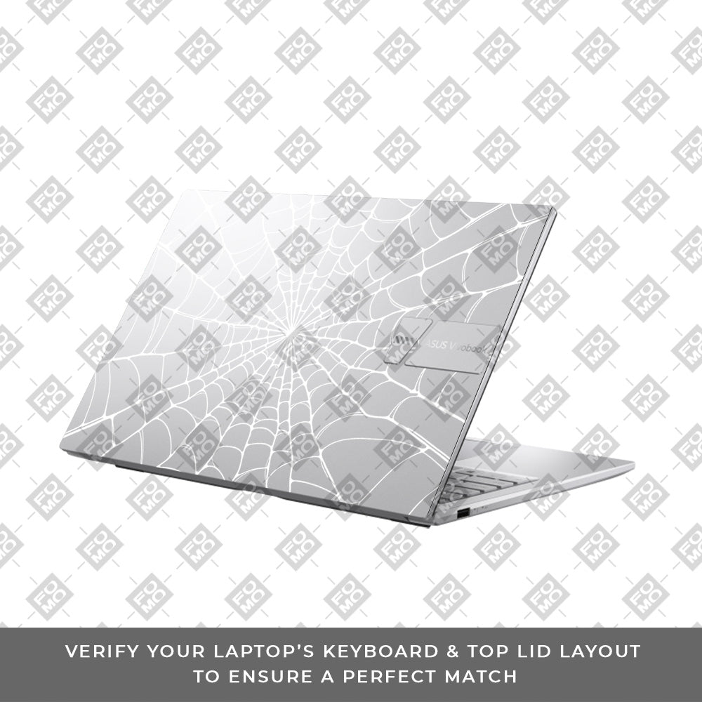 Transparent Spider Web Vortex Asus Vivobook 15 X1504ZA Laptop Skin