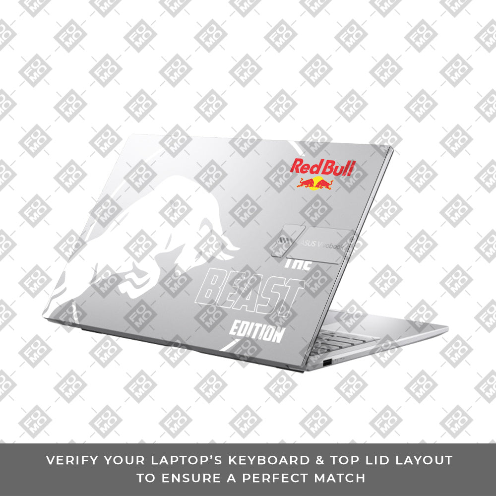 Transparent Red Bull Energy Asus Vivobook 15 X1504ZA Laptop Skin