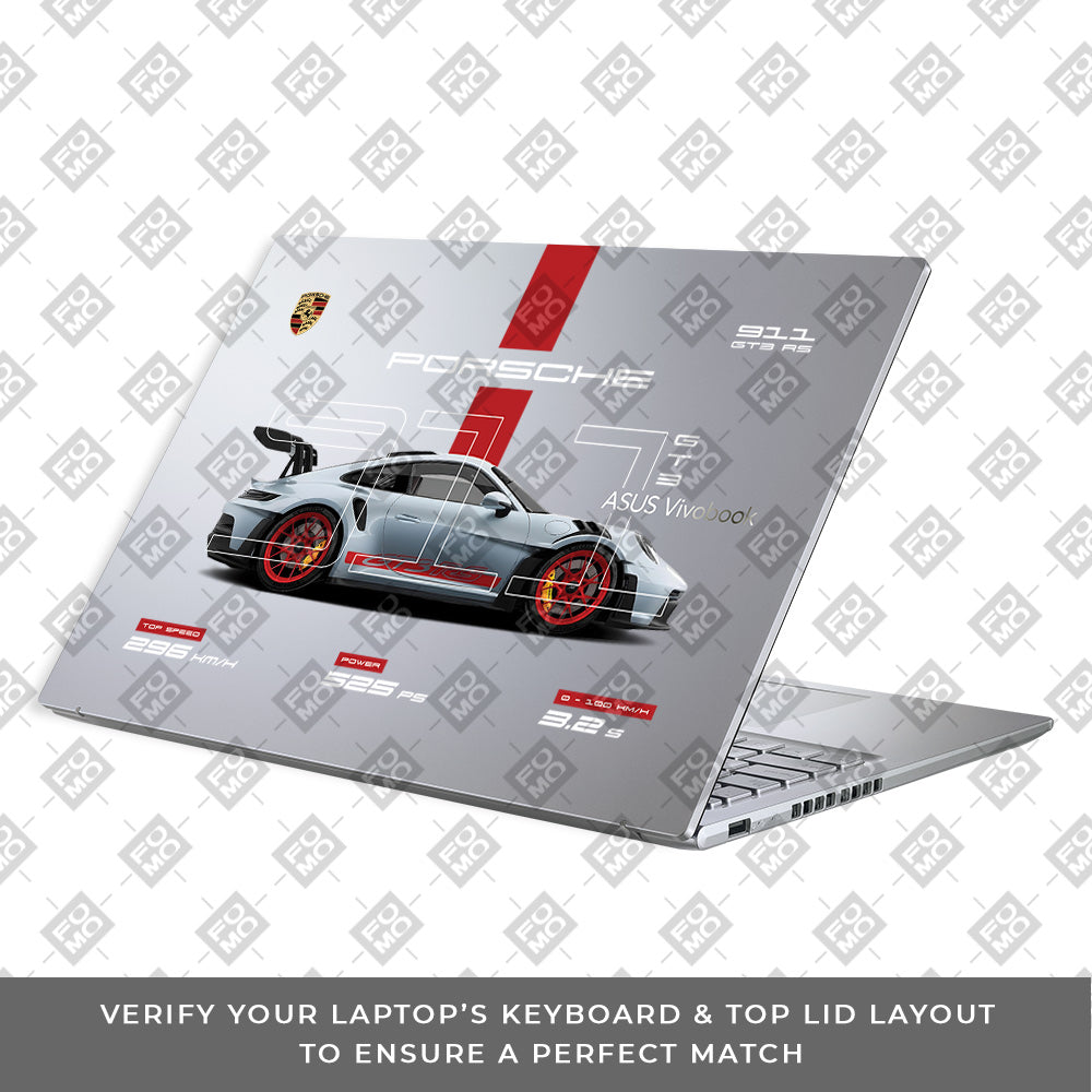 Transparent Porsche 911 Performance Asus Vivobook 16X K3605 Laptop Skin