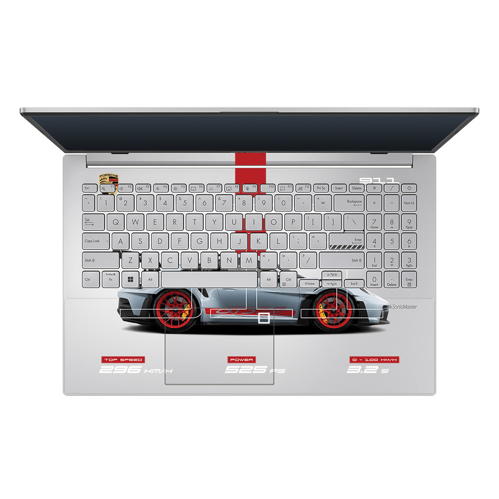 Transparent Porsche 911 Performance Asus VivoBook Go 14 E1404 Laptop Skin