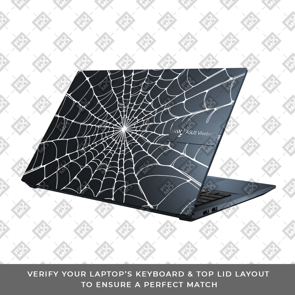 Transparent Spider Web Vortex Asus Vivobook Go 15 E1504G Laptop Skin