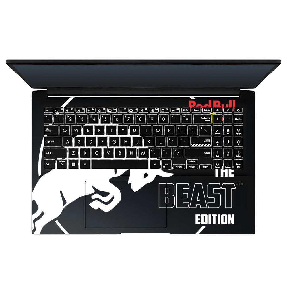 Transparent Red Bull Energy Asus Vivobook Go 15 E1504G Laptop Skin
