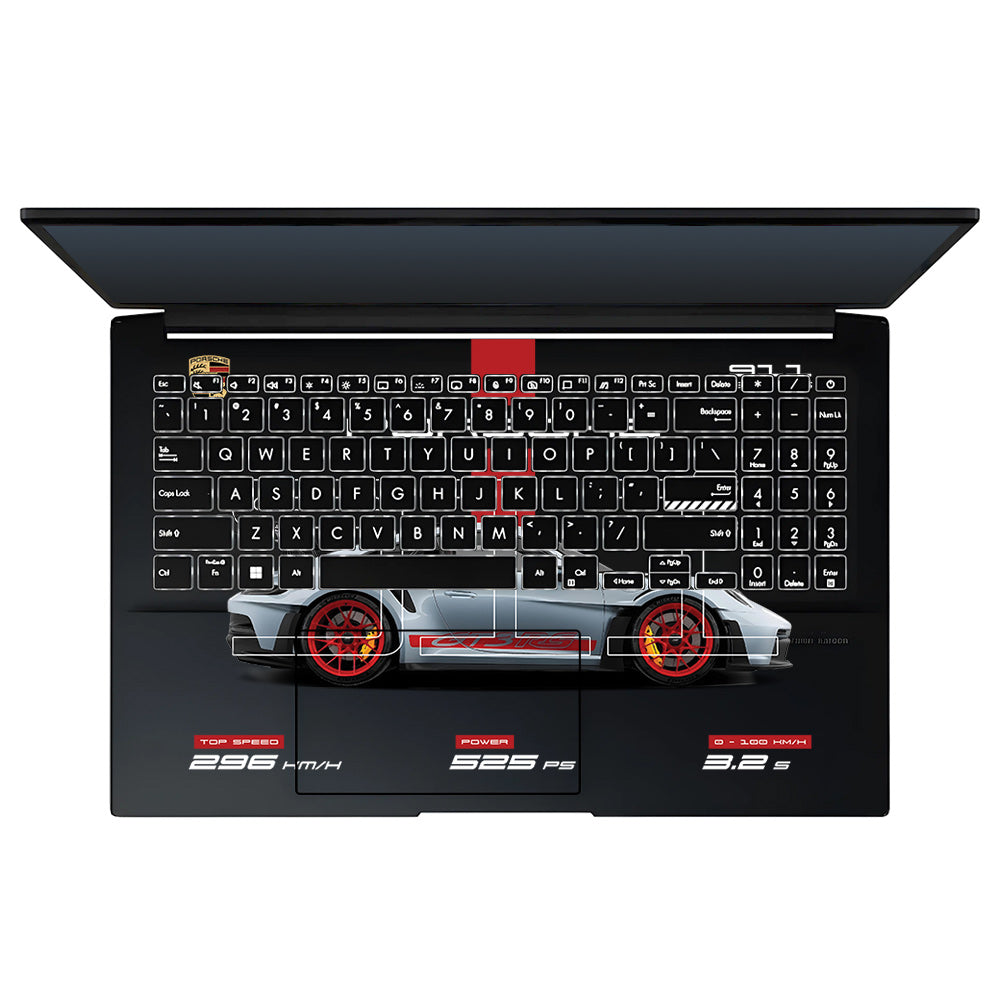 Transparent Porsche 911 Performance Asus Vivobook Go 15 E1504G Laptop Skin