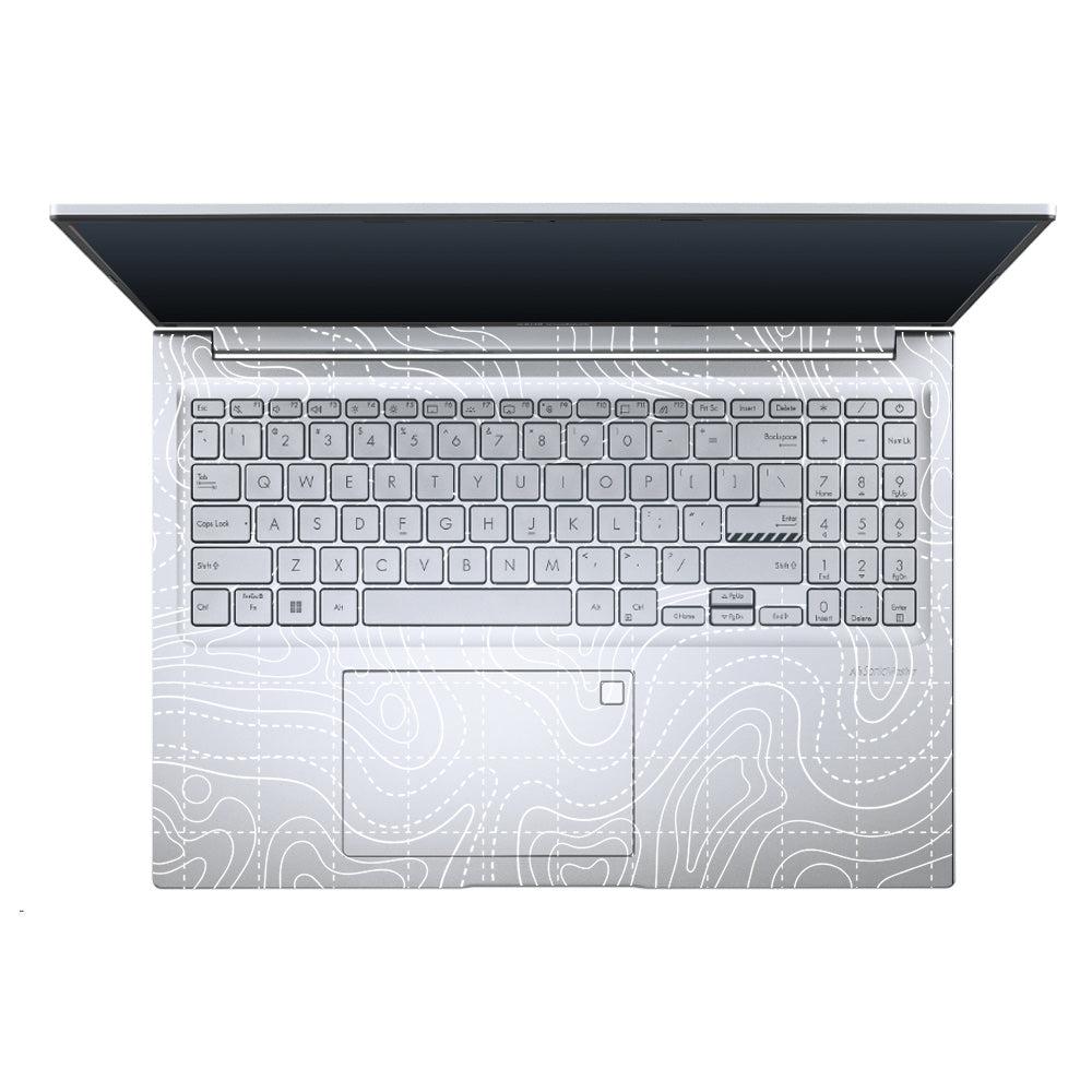 Transparent Abstract Contour Grid Lines Asus Vivobook X1605ZA Laptop Skin