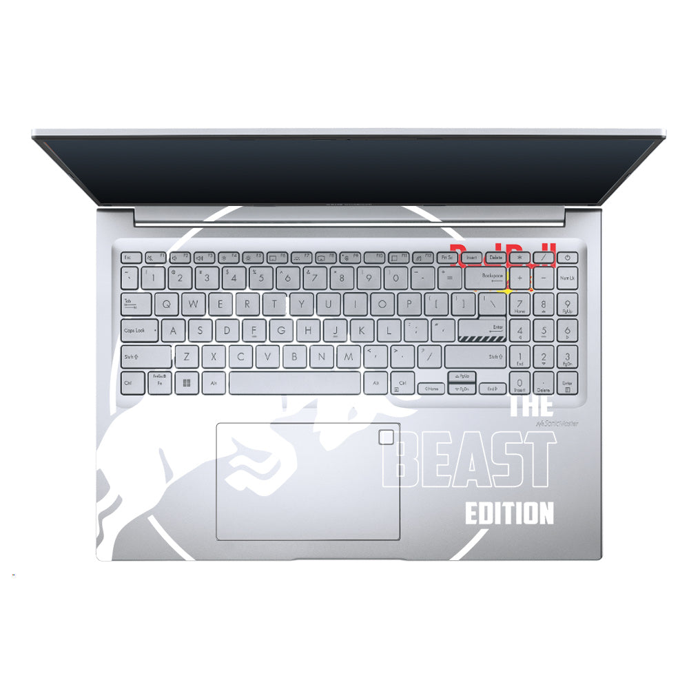 Transparent Red Bull Energy Asus Vivobook X1605ZA Laptop Skin