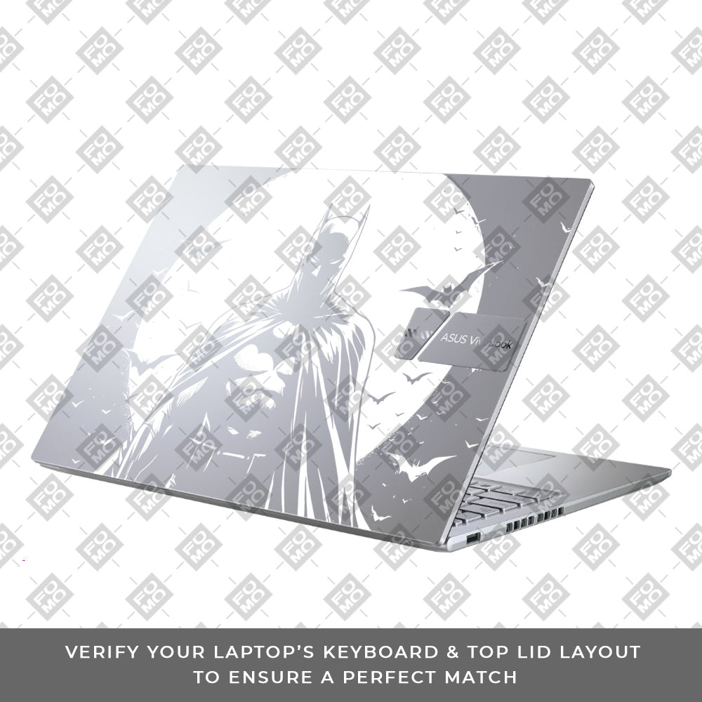 Transparent Dark Knight Moon Rise Asus Vivobook X1605ZA Laptop Skin