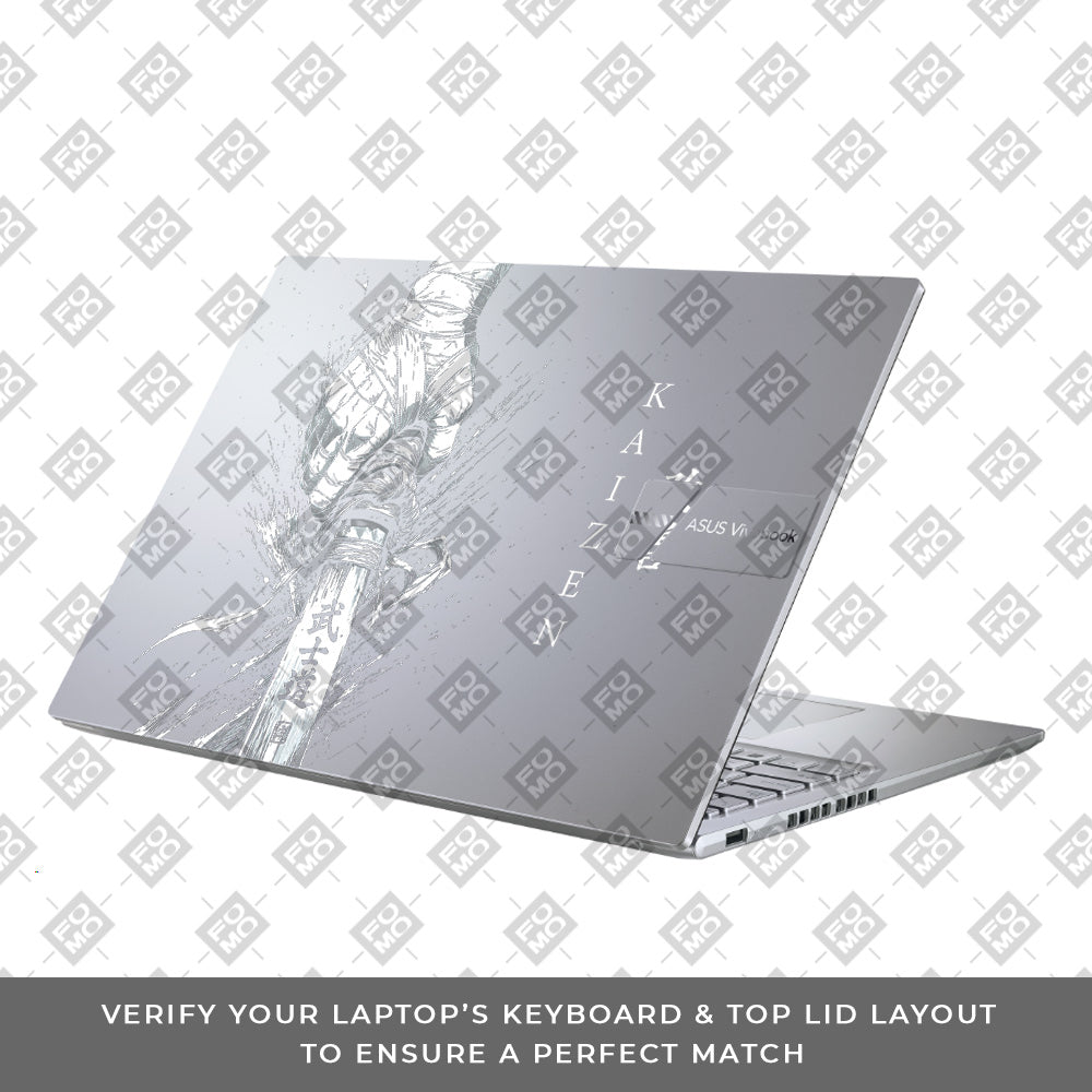 Transparent Kaizen Samurai Sword Asus Vivobook X1605ZA Laptop Skin