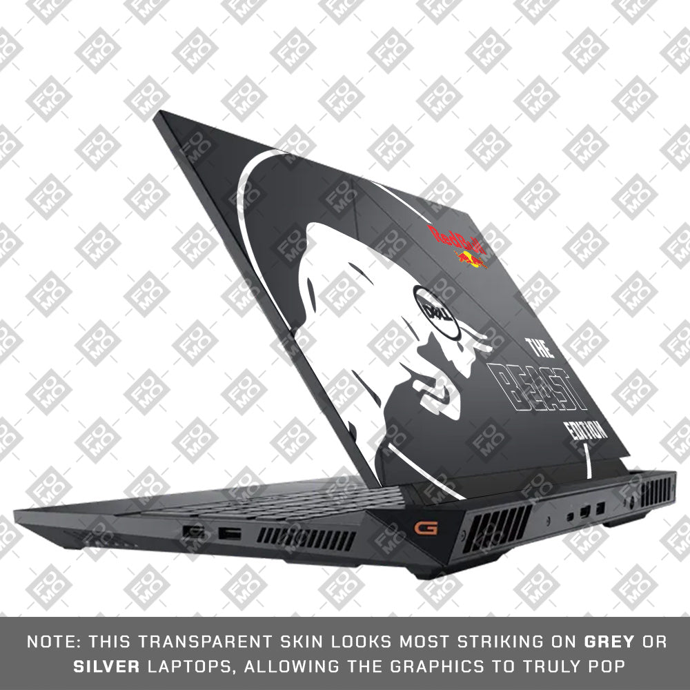 Transparent Red Bull Energy Dell G15 5520, 5530 Laptop Skin